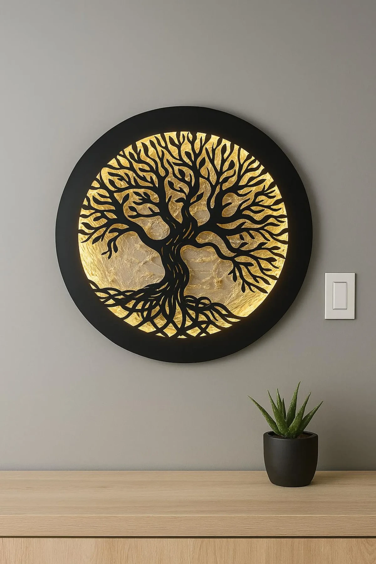 Hayat Ağacı LED Duvar Lambası