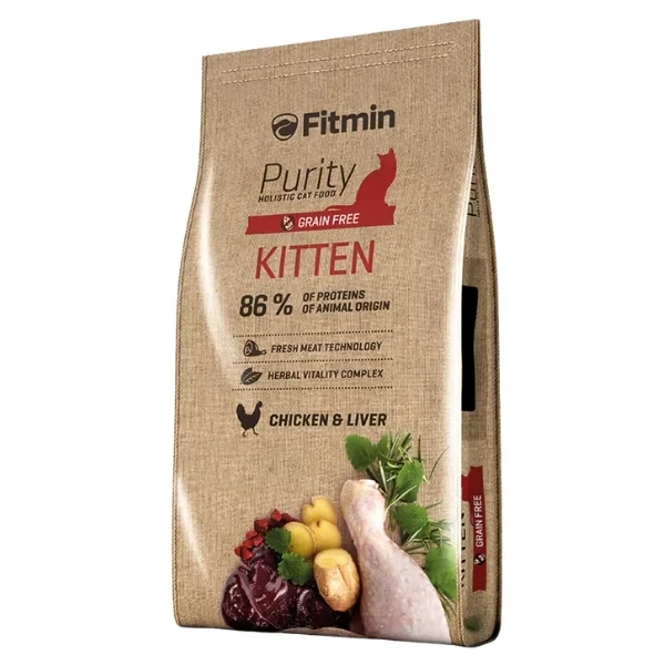 Fitmin Purity Kitten Tavuk ve Ciğerli Tahılsız Yavru Kedi Maması