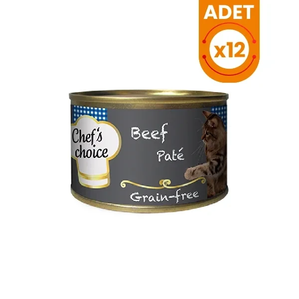 Chefs Choice Kıyılmış Sığır Etli Tahılsız Konserve Kedi Maması