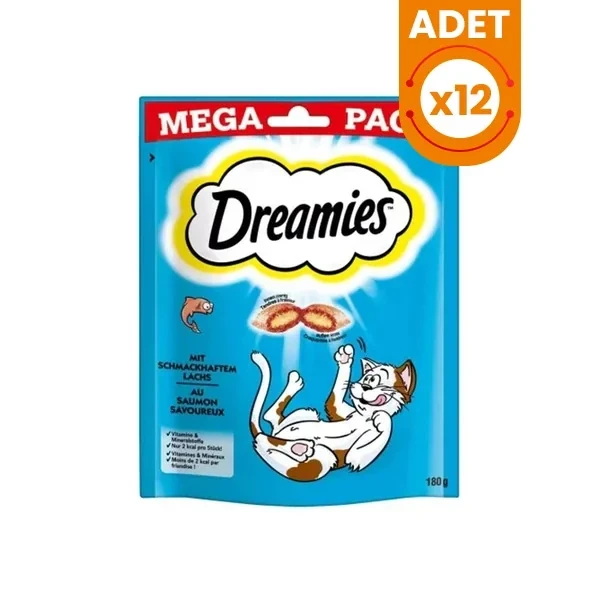 Dreamies Mega Pack İç Dolgulu Somonlu Kedi Ödül Bisküvisi