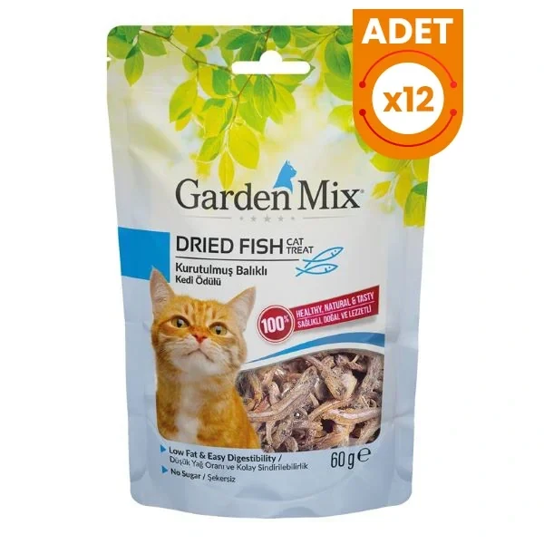 Garden Mix Kurutulmuş Balıklı Düşük Yağlı Şekersiz Kedi Ödül Maması